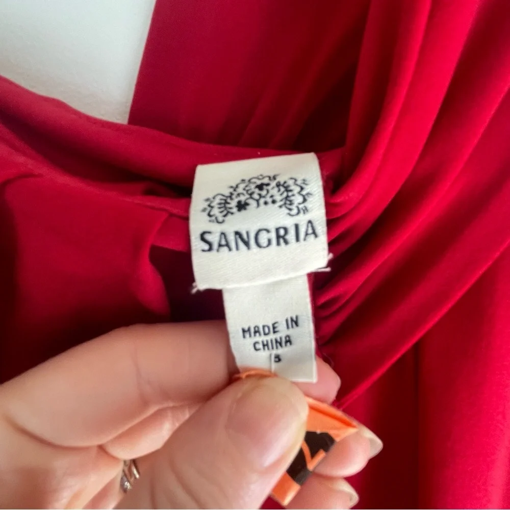 Sangria One Shoulder Red Cocktail Dress Size Small